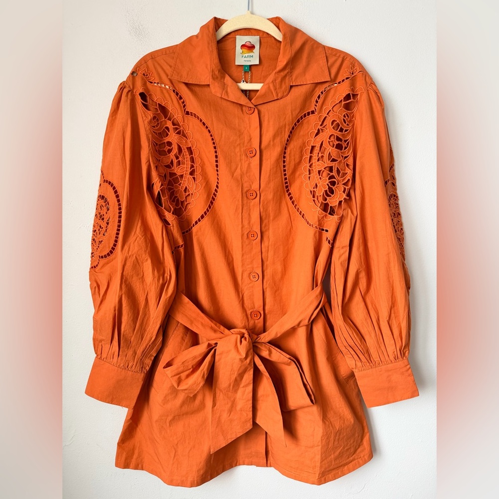 FARM Rio Orange Mini Dress - Picture 4 of 14